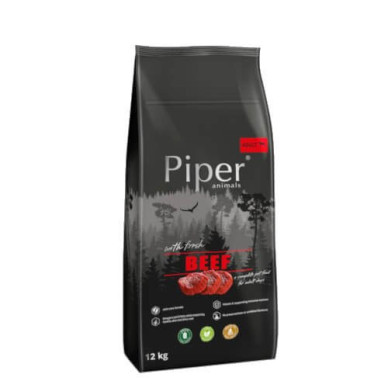 Piper – Hrană Uscată pentru Câini Adulți cu Carne de Vită – 12 kg